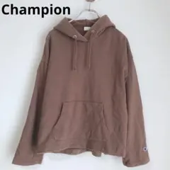 チャンピオン　パーカー　プルオーバー　長袖トップス　フーディー　ブラウン　M