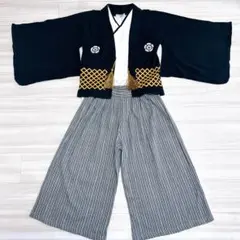 【超美品】袴 3点セット 110cm 黒 こどもの日 端午の節句 七五三 男の子