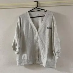 ●ハニーズ Vネックカーディガン グレー MAINLY ロゴ入りのサムネイル