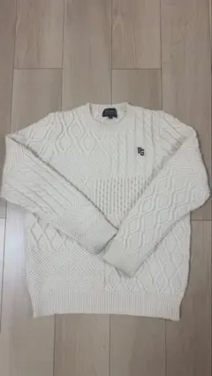訳あり！正規品PEARLY GATES クルーネックニット セーターホワイト 0