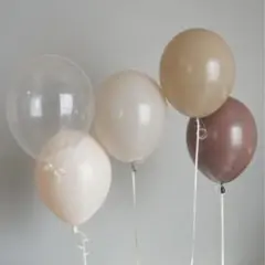 ブラウン 風船 くすみ バースデー バルーン 誕生日 フォト 飾り ハーフ　韓国