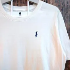 中古古着 Polo by Ralph Lauren ホワイト Tシャツ Lサイズのサムネイル