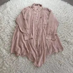 E9-8 URBAN RESEARCH ROSSO ロングシャツ ピンク Fのサムネイル