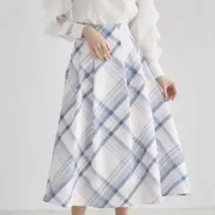 toccocloset ティアードスカート チェック柄 ブルーのサムネイル