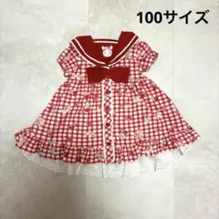 クーラクール　苺ギンガムセーラーワンピース