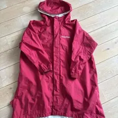 mont-bell 赤 レインコート フード付き　130 雨具
