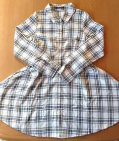 One Way ワンピース　Mサイズ　白黒チェック　長袖ワンピース