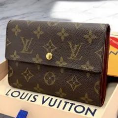 美品✨️ルイヴィトン　モノグラム　ポルトトレゾール　エテュイ　パピエ　折り財布