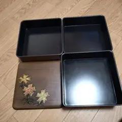 重箱 花の装飾 3段