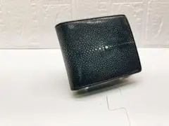 ★値下げ継続中★【新品・高級品】ガルーシャ2つ折り財布　ポリッシュ　ブラック