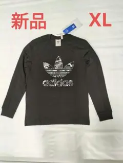 新品　アディダスオリジナルス　カモストライプ長袖Tシャツ　ロンT　メンズXL