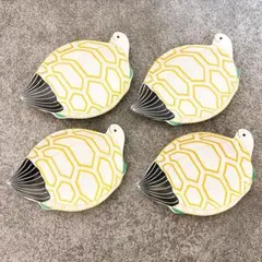 micchi様専用ご依頼品　依頼品　有田焼　幸楽窯　亀銘々皿　4点セット