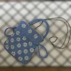 ザラ♪ビーズバッグ♪フラワーバッグ♪チェーン♪ミニバッグ♪