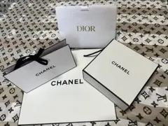 シャネル、ディオールギフトボックスセット、空箱、紙袋付き