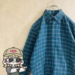 BURBERRY バーバリーブラックレーベル BD長袖シャツ ブルー チェック