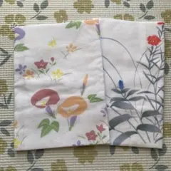 花柄　ガーゼハンカチ　ガーゼット　2枚セット