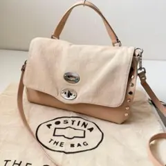【美品】ザネラート ポスティーナ M 2way ショルダーバッグ キャンバスのサムネイル