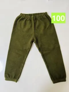 ユニクロ フリースレギンス カーキ