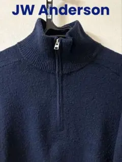 希少JW ANDERSON ネイビー ハイネックセーター Sサイズ