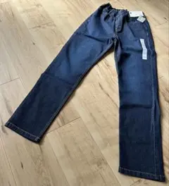 新品☆ジーユー デニムストレートパンツ☆150 (68BLUE)