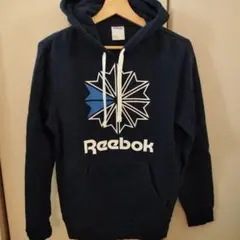 Reebok リーボック CLASSIC パーカー ネイビー ロゴ S