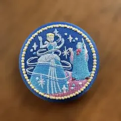 ディズニー 刺繍 缶バッジ シンデレラ
