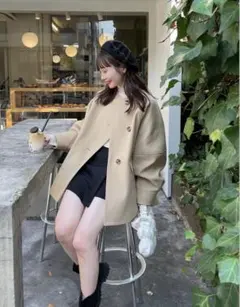 hinari ウェーブデザインミドルコート hinari（ヒナリ）の「ウェーブデザインミドルコート（その他アウター