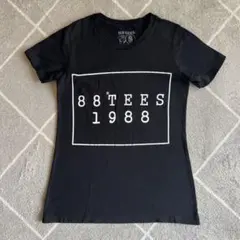 88 tees Tシャツ 半袖 黒 1988 Sサイズ