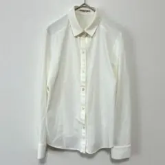 【美品】ジョルジュレッシュ　春の万能白シャツ✨上品シルエット　36/S【w22】のサムネイル