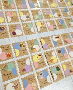 サンキューシール 手書き 54枚