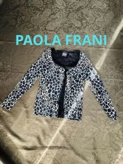 【美品】PAOLA FRANI 花柄/ヒョウ柄薄手カーディガンのサムネイル