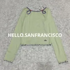 【新品】HELLO.SANFRANCISCO 針ぬき配色リブカットソー ハロサン