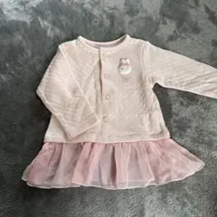 mezzo pianoうさぎマスコット付き長袖チュニック&レギンスセット