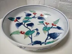 有田焼　峯山作　鍋島草花紋 露草　28cm 　盛皿(大皿)のサムネイル