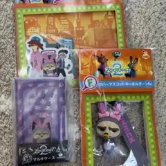 3つセット　ズートピア フィニック ラバーマスコットキーホルダー