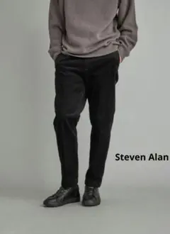 スティーブンアラン テーパード コーデュロイ パンツ ダークグレー XL