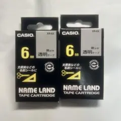 新品　CASIO NAME LAND テープカートリッジ XR-6X 2個セットのサムネイル