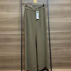 LAGUNAMOON カーキ ドレープフレアワイドパンツ