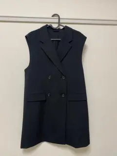 GU ノースリーブテーラードジャケット Mブラック