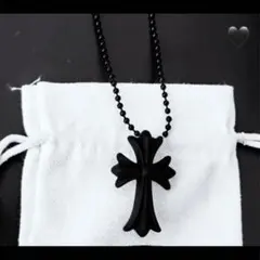 【新品】　十字架 ラバー クロス ネックレス ユニセックス シリコン ブラック