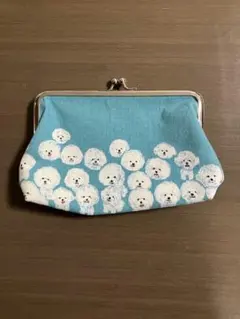 がま口ポーチ　ビションフリーゼ