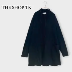THE SHOP TK ロング カーディガン 羽織り ブラック M