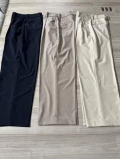 ユニクロ　タックワイドパンツ　S 3本セット