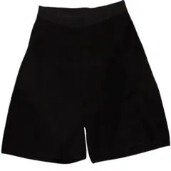 COS リブ編み ハイウエストショートパンツ 黒