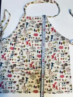 動物柄エプロン 約68cm x 50cm