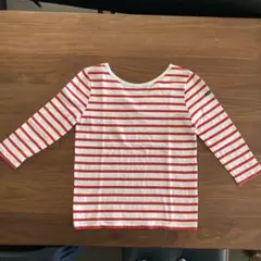 Leminorボーダーカットソー7分袖ルミノール バックV七分袖 M フランス製