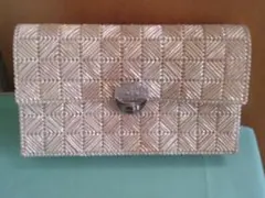 昭和レトロ　ハンドメイド　メッシュクラッチバッグ
