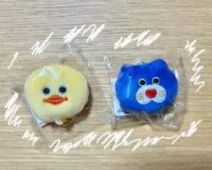mojojojo ぺたふれ キーホルダー　青ネコ　ひよこ