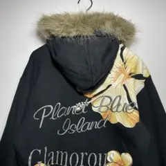 PLANET BLUE ISLAND パーカー　サイズM フーディー　希少　古着