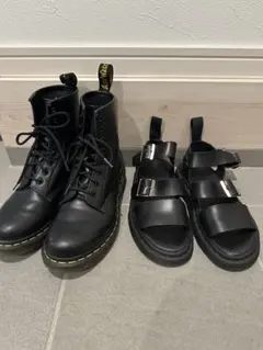 Dr. Martens レザーサンダル　8ホール　ブーツ ブラック